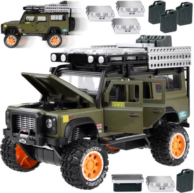 Voiture tout terrain en métal avec son et lumières LED