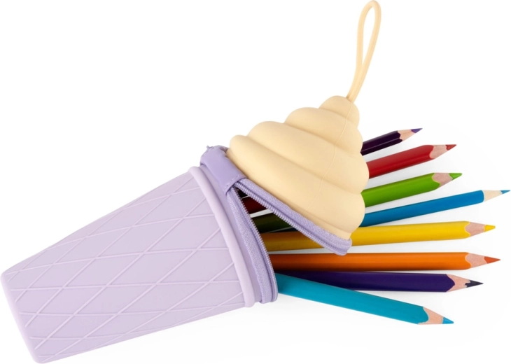 Trousse à fournitures scolaires en forme de glace