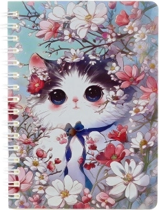 Carnet avec motif de chaton