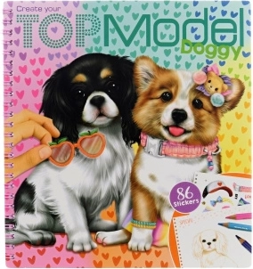 Studio de mode pour chiens – carnet créatif avec autocollants