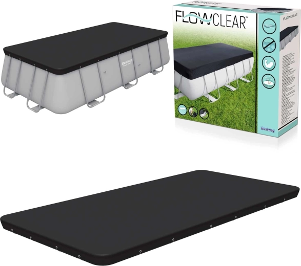 Bestway bâche de couverture pour piscine à cadre 396 × 185 cm