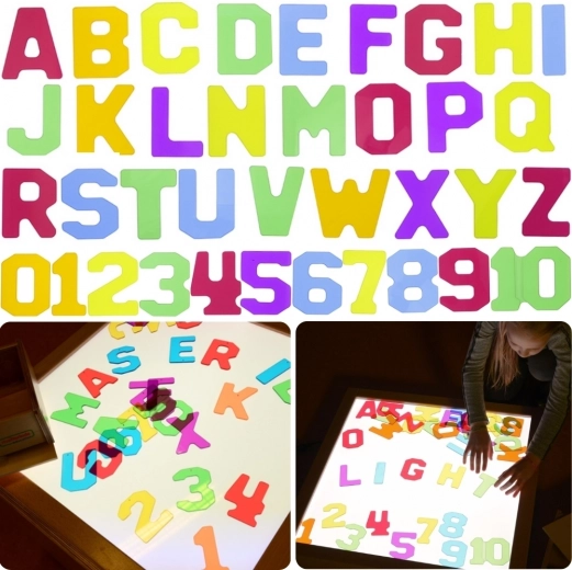 Chiffres et lettres translucides 38 pcs MasterKidz