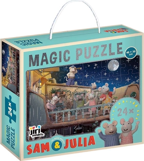 Puzzle pailleté en boîte La Maison des souris Sam & Julie