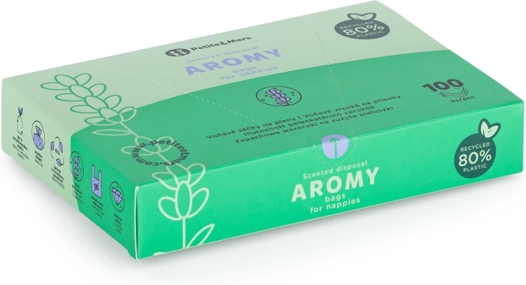 Sachets parfumés pour couches avec anses AROMY 100 pcs