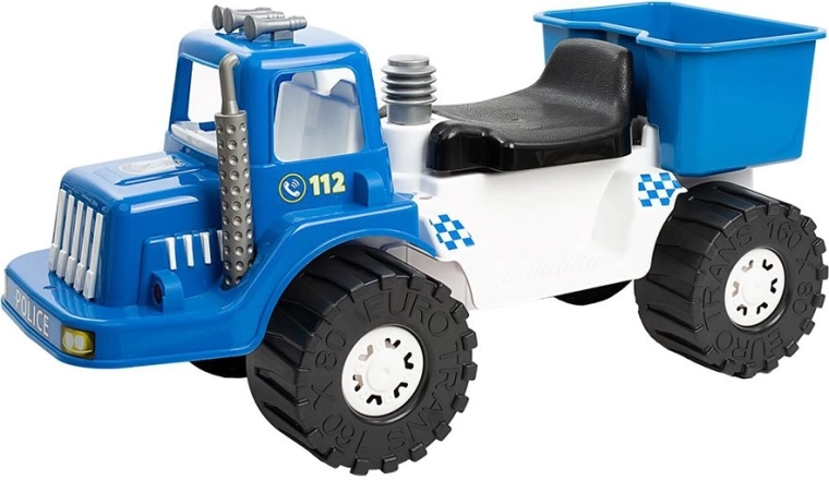 Porteur de police pour enfant Bayo Police 70 cm bleu