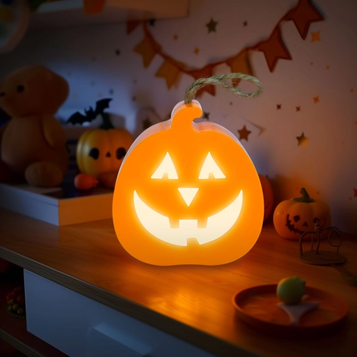 Décoration LED d’Halloween en forme de citrouille avec éclairage RGB