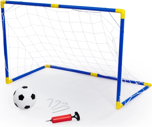 But de football avec ballon et pompe