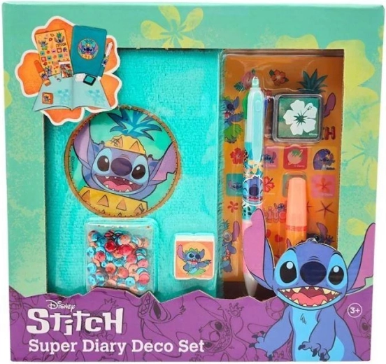 Set décoratif avec carnet et stylo Disney Stitch super diary deco set