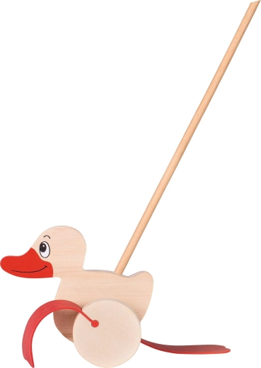 Canard pousseur en bois