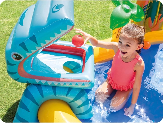 Dinosaure à nourrir avec des balles