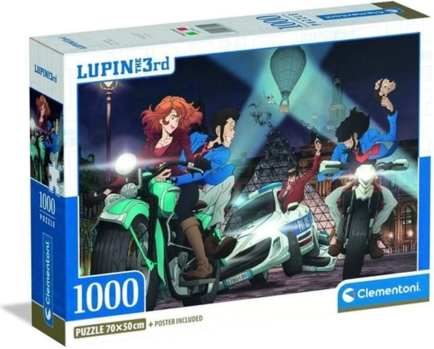 Puzzle compact Clementoni 1000 pièces Lupin III