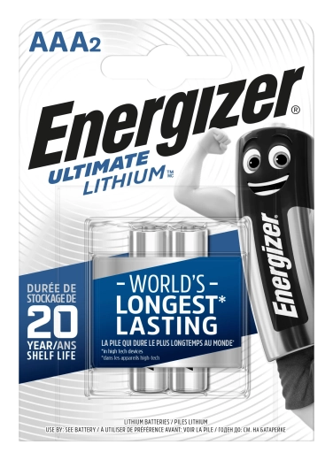 Energizer Ultimate Lithium AAA piles micro 1,5 V – 2 pcs