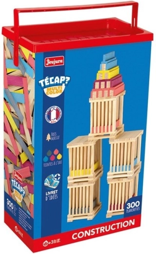 Jeujura Técap multicolore – jeu de construction en bois 300 pièces