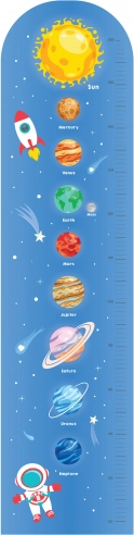 Toise murale en mousse pour enfants Espace 120 cm