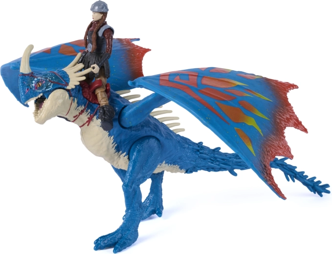 Astrid en cavalière – fixez-la sur le dos du dragon