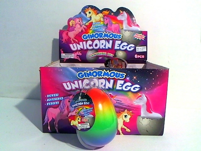 Œuf jumbo avec licorne qui grandit - 1 pièce