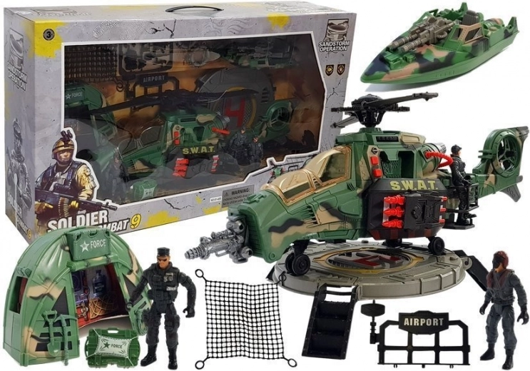 Set militaire avec lumières et sons