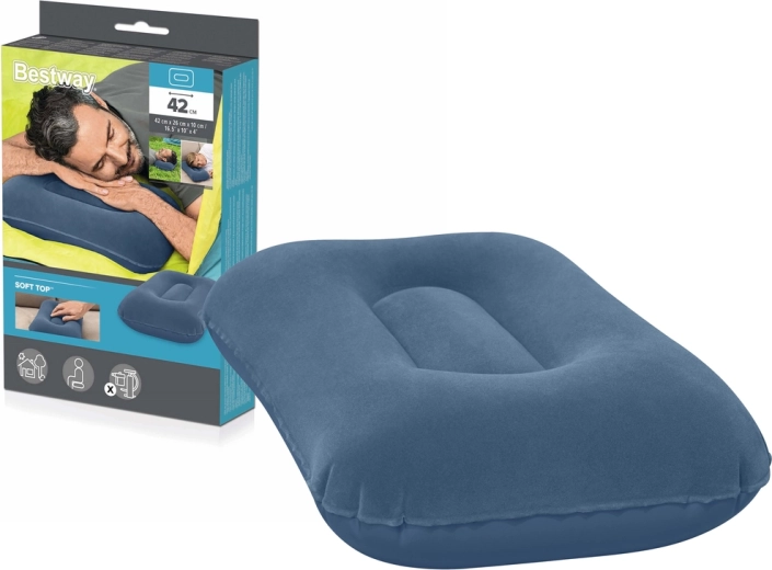 Oreiller gonflable en velours Bestway 42 cm