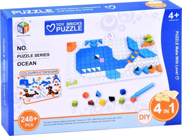 Amusement créatif 4-en-1 avec motifs océaniques