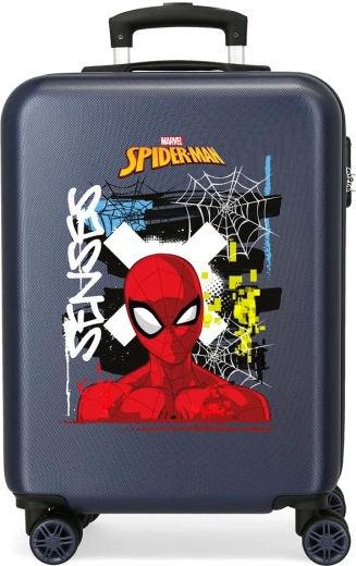 Valise enfant rigide Spider-Man Graffiti bleu foncé 55 cm, 34 l