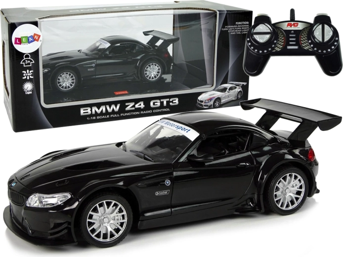 Voiture RC BMW Z4 GT3 1:18 noire avec éclairage 2,4 GHz