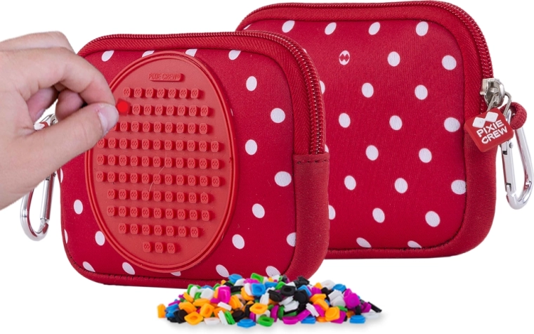 Étui universel Pixie Crew rouge à pois blancs