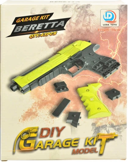 Jeu de construction pistolet pour enfant à assembler 16 cm, 43 pièces avec munitions