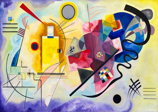 Puzzle Vassily Kandinsky Jaune, rouge, bleu 1000 pièces