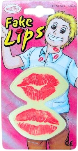 Faux empreintes de rouge à lèvres – autocollants pour blagues et fêtes