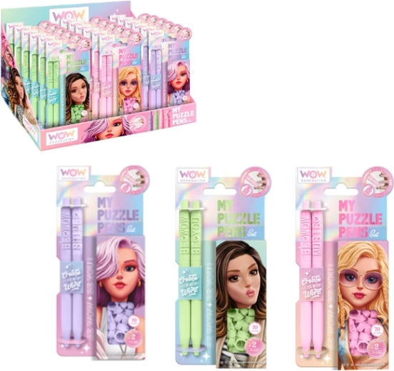 Set de 2 stylos Puzzle WoW Generation