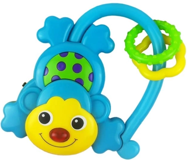 Hochet pour bébé avec son Baby Mix petit singe bleu