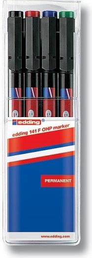 Marqueur permanent Edding 141 F – set de 4 pièces