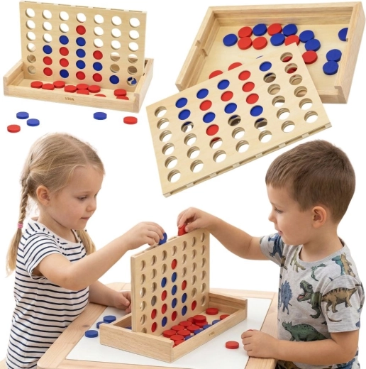 Viga jeu de logique en bois Puissance 4