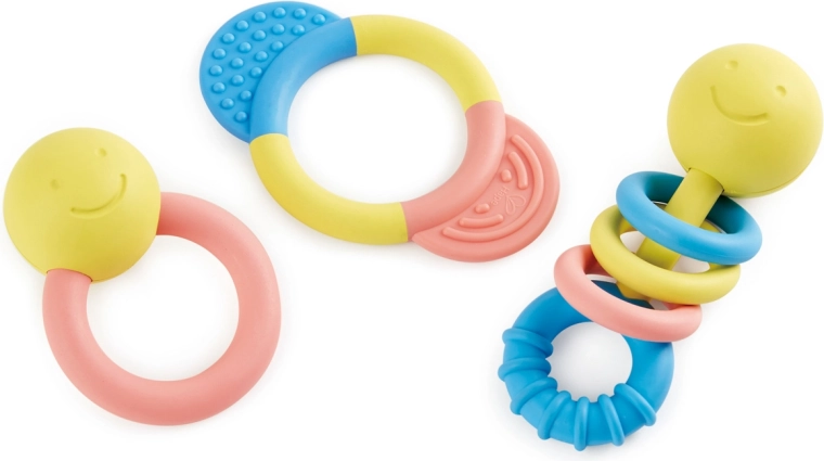 Hape Eco Baby - Ensemble de hochets et d’anneaux de dentition