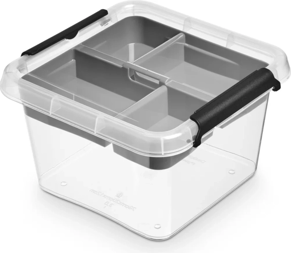 Simplestore insert boîte de rangement avec couvercle 3 l (20 × 20 × 12 cm)