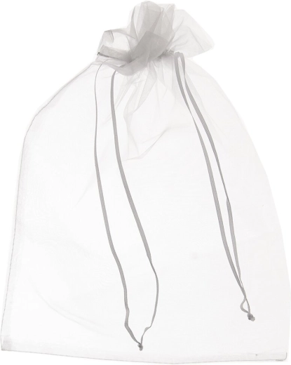 Sachet en organza blanc 25 × 35 cm