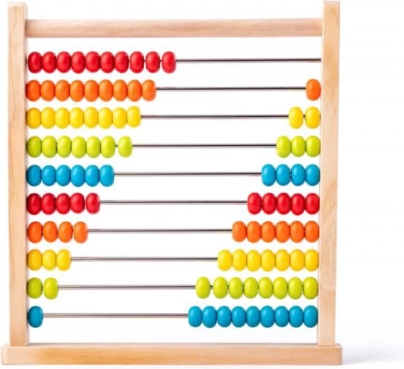 Boulier en bois avec perles colorées