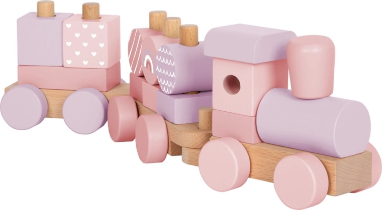 Petit train en bois rose Small Foot