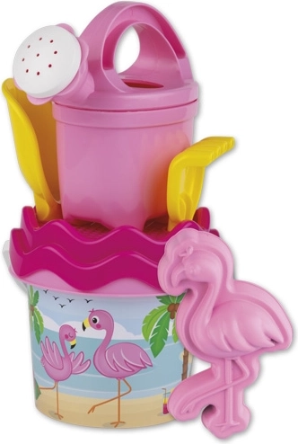 Set de sable avec flamant rose et arrosoir – petit