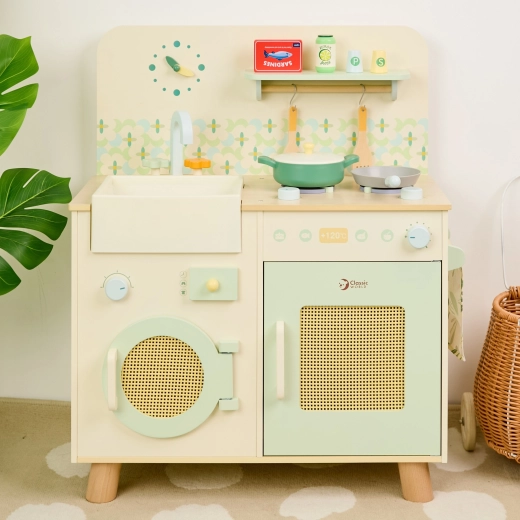 Cuisine, évier et lave-linge tout-en-un
