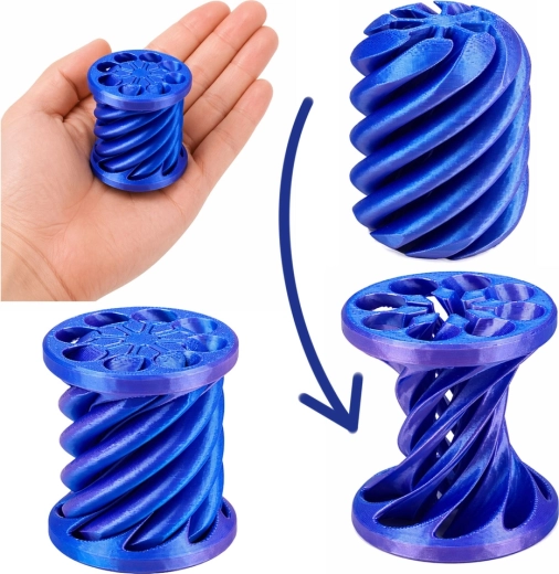 Structure 3D en spirale pour une rotation fluide