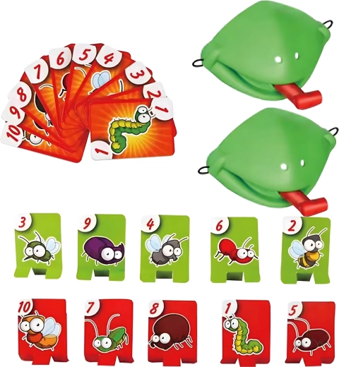 Cartes colorées et jetons avec insectes