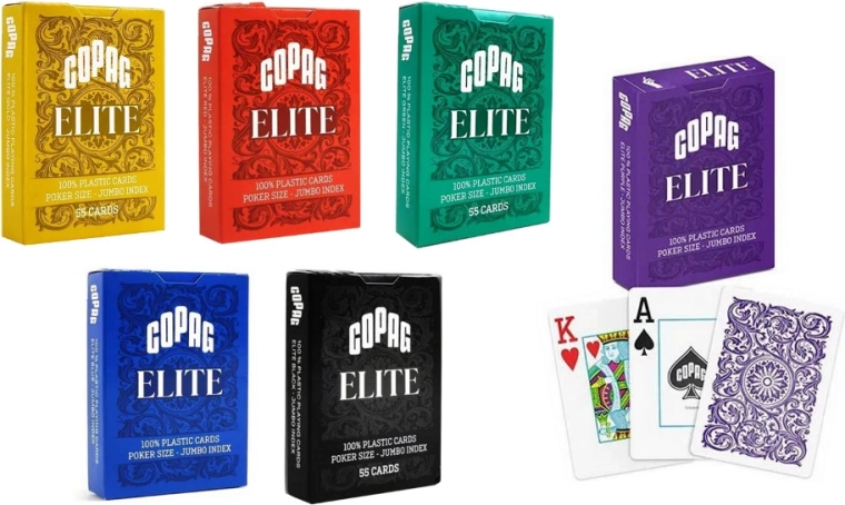 Cartes de poker COPAG Elite Jumbo Face (couleurs assorties)