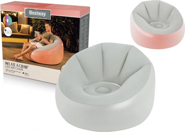 Fauteuil gonflable lumineux 102 × 97 × 71 cm BESTWAY