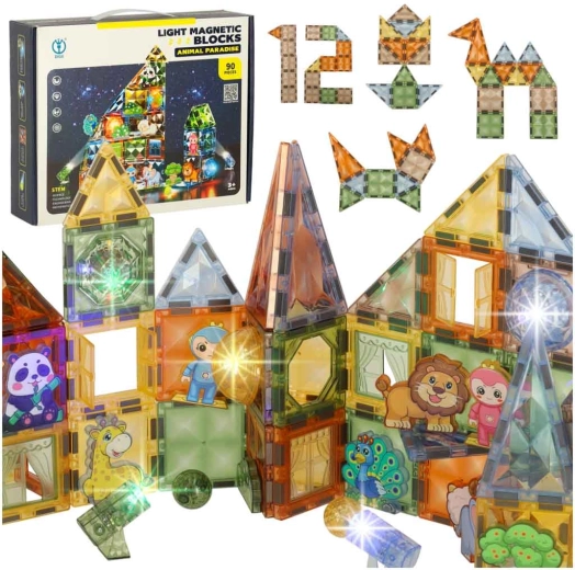 Blocs magnétiques lumineux pour enfants
