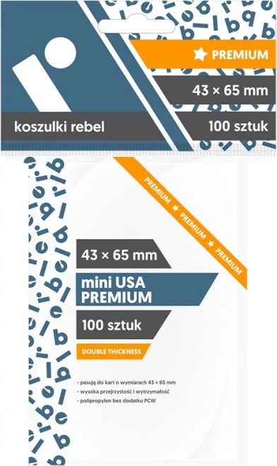 Protège-cartes Mini USA Premium 43x65 mm 100 pcs