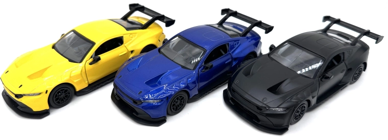 Modèle métallique de voiture Ford Mustang GT3 (2024) avec lumières et sons