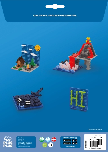 Plaques de base Plus-Plus grise et bleue