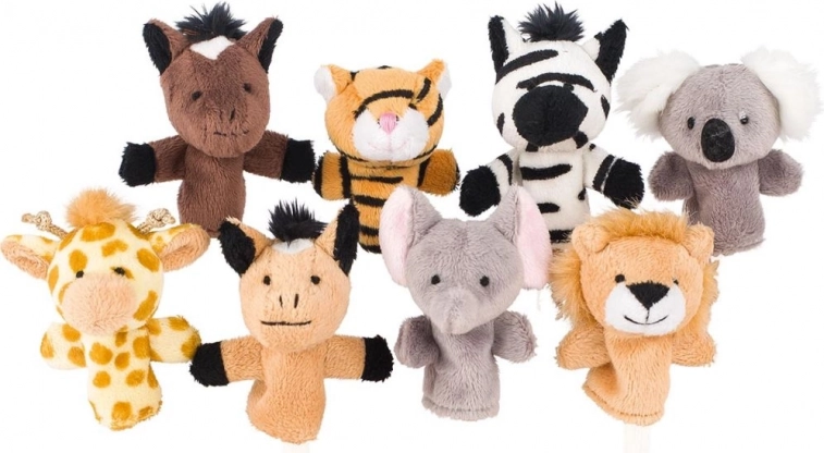Ensemble de marionnettes à doigt – animaux sauvages, 8 pcs