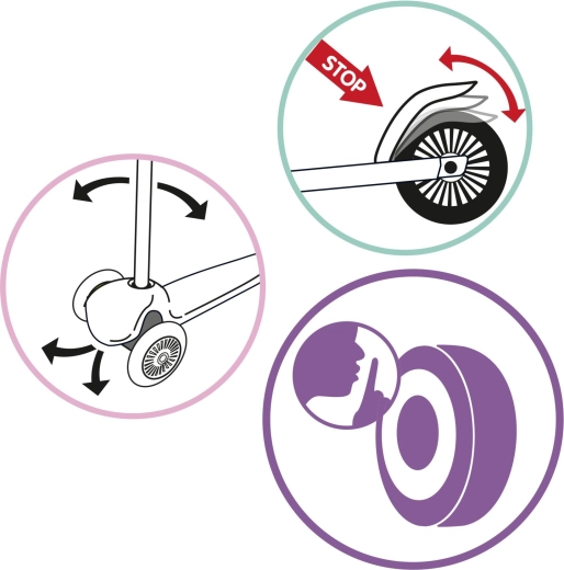 Commande sûre grâce au frein au pied